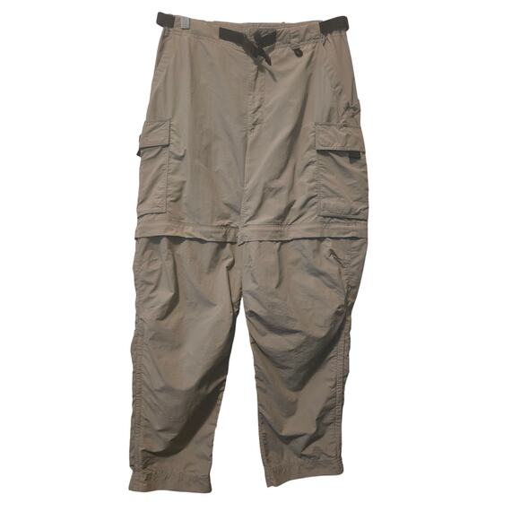 REI Athletic Hiking Walking Zip off Shorts Tan Belted Women's Pants 10 - Picture 1 of 7